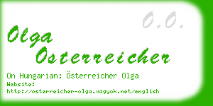 olga osterreicher business card