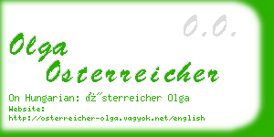 olga osterreicher business card